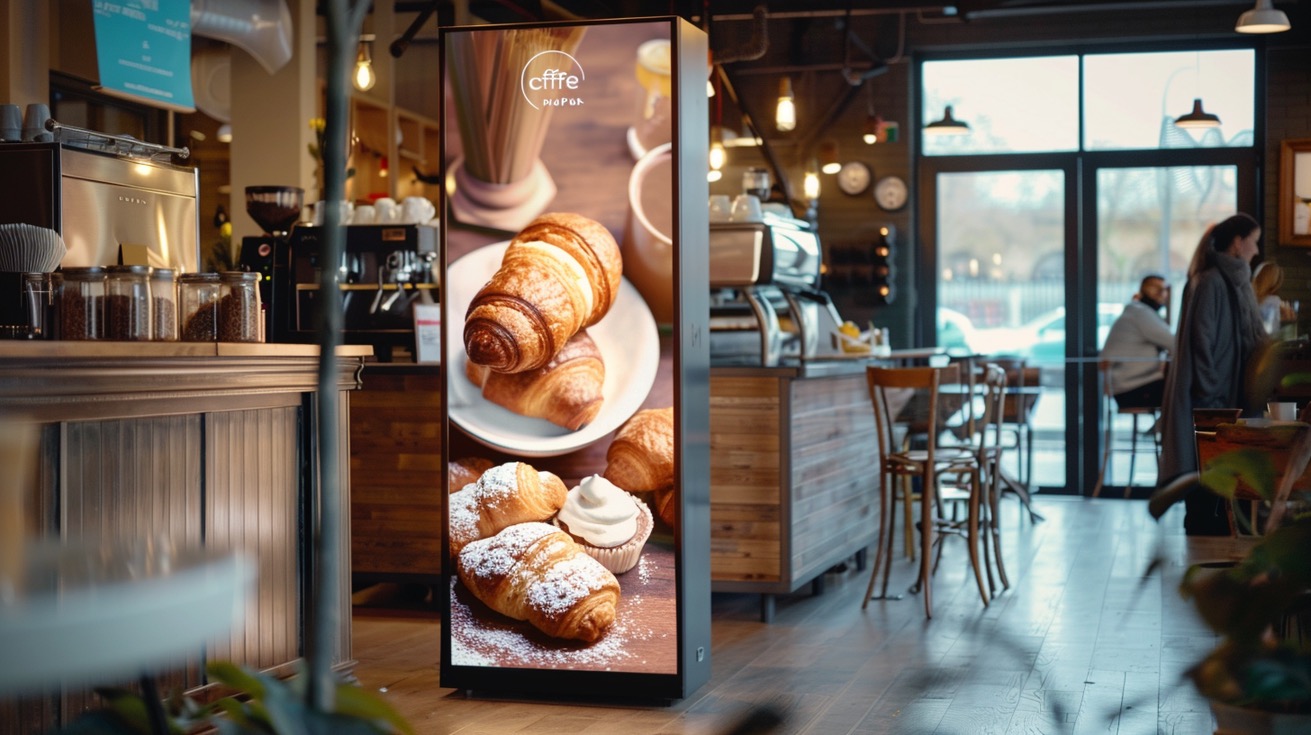 Dwustronny kiosk świetlny Neona