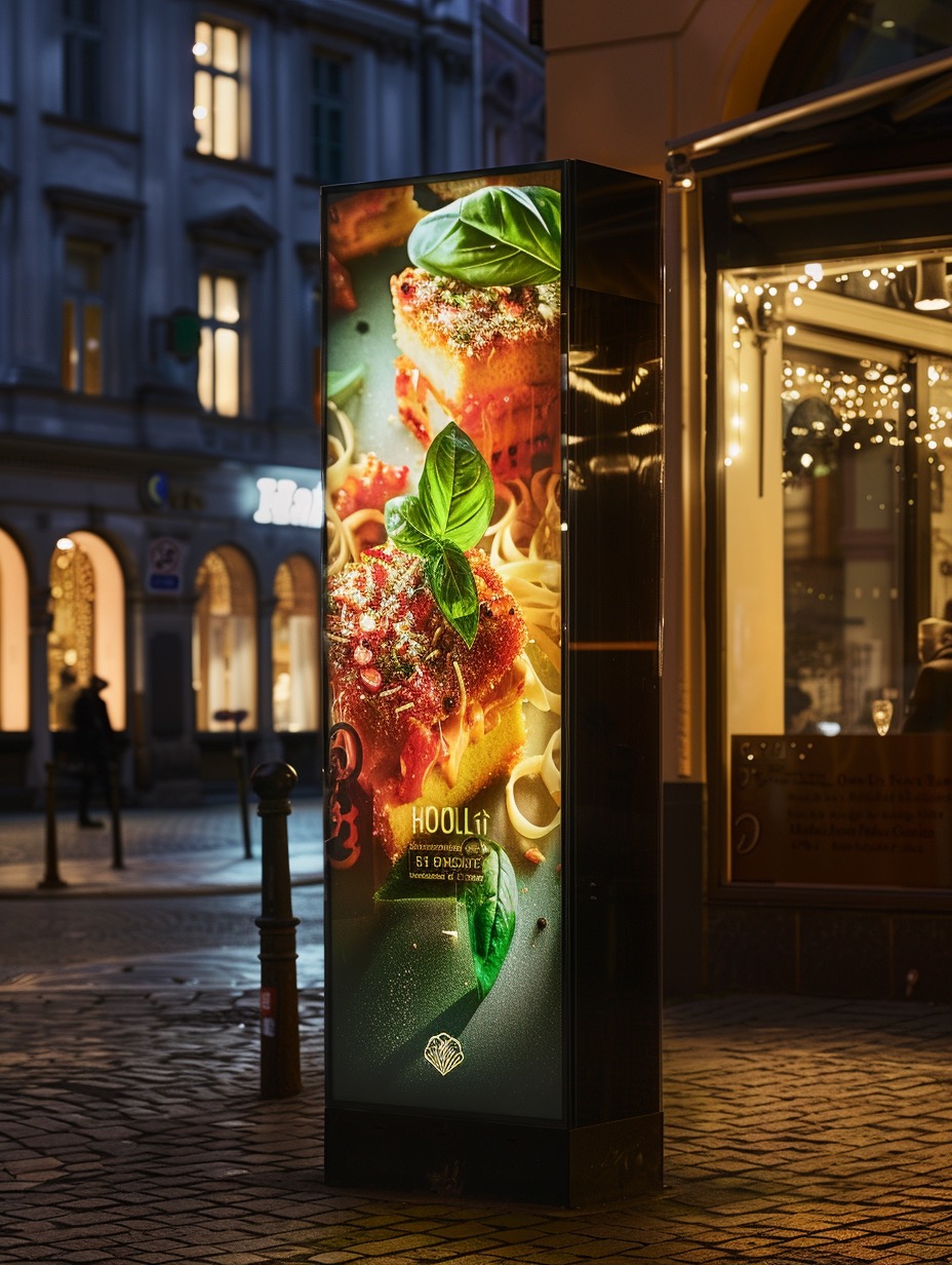 Customizowany kiosk świetlny – wersja pomarańczowa